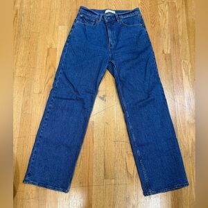 Abercrombie & Fitch High Rise 90s Relaxed Jean- Dark